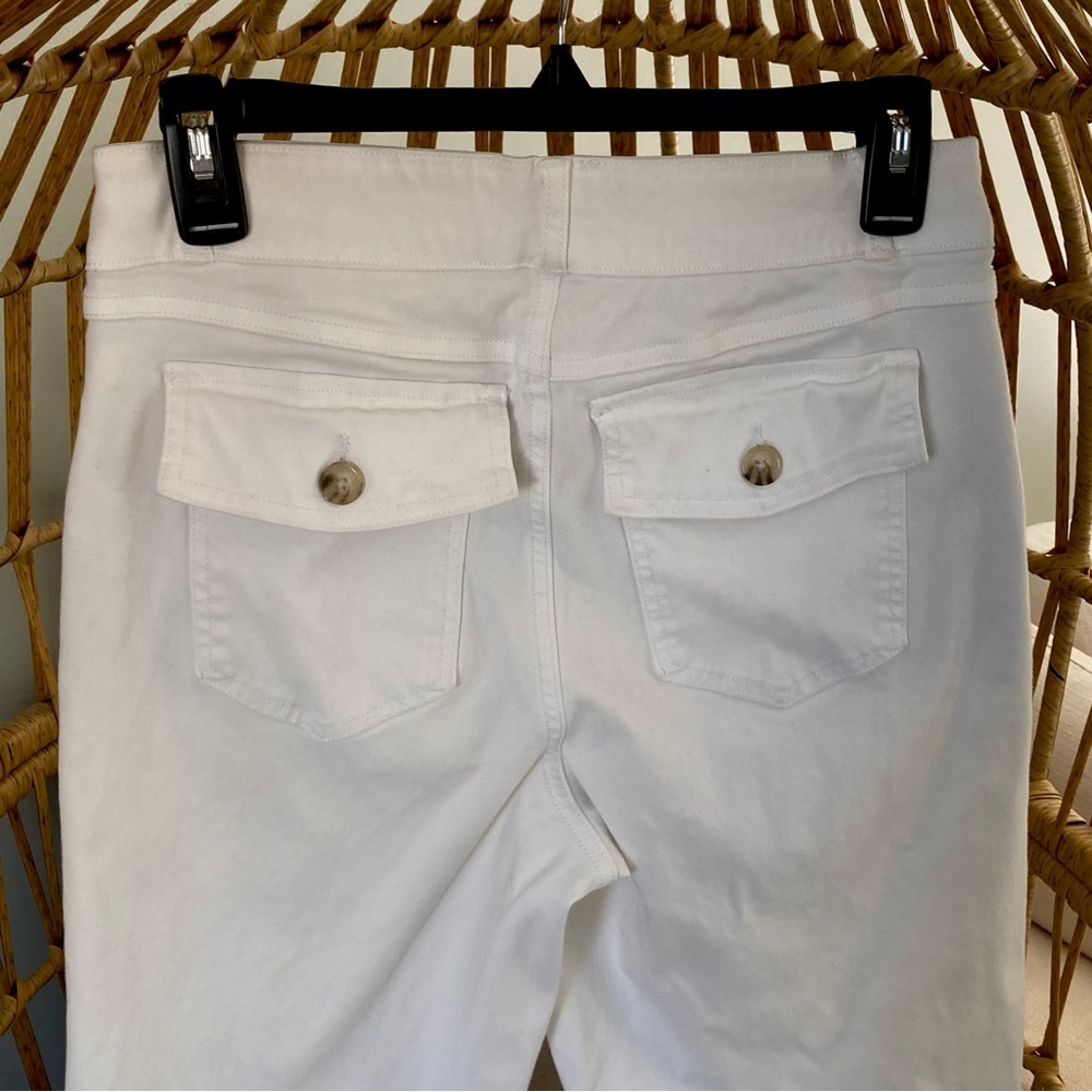 🥥 SPANX White High Rise Cropped Wide Leg Pants Ankle Length L - Picture 5 of 11
